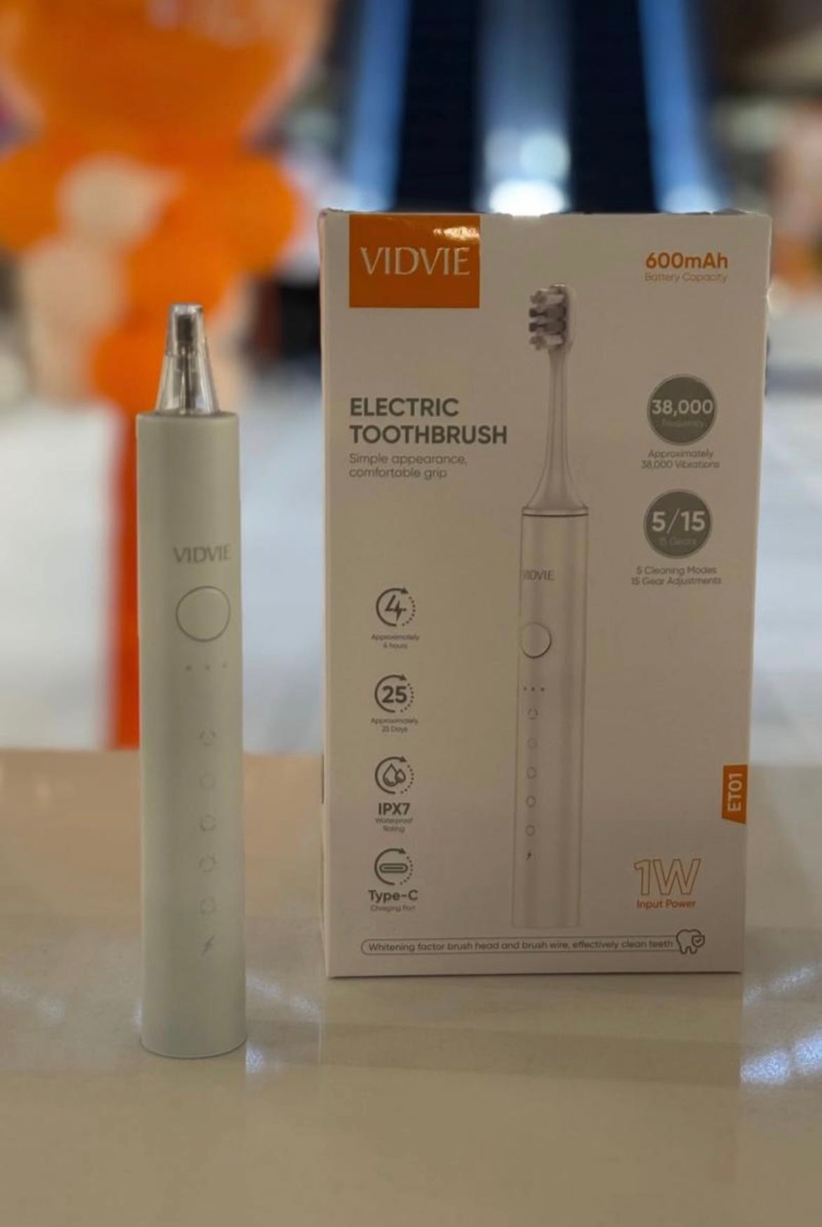 Cepillo de dientes eléctrico Vidvie.