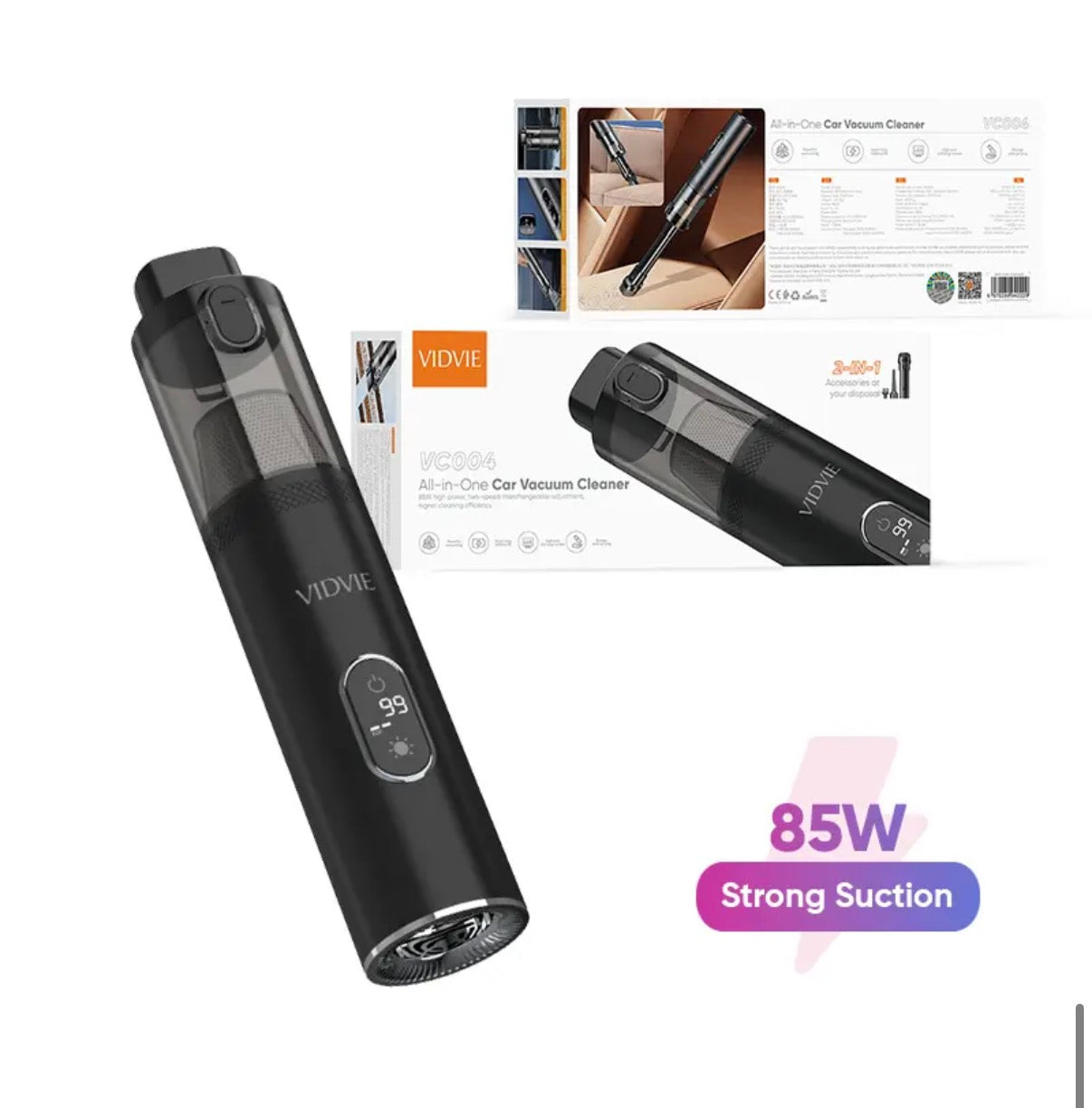 ASPIRADORA DE CASA Y COCHE INALAMBRICA VIDVIE VC004- All-in-one Car Vacuum Cleaner