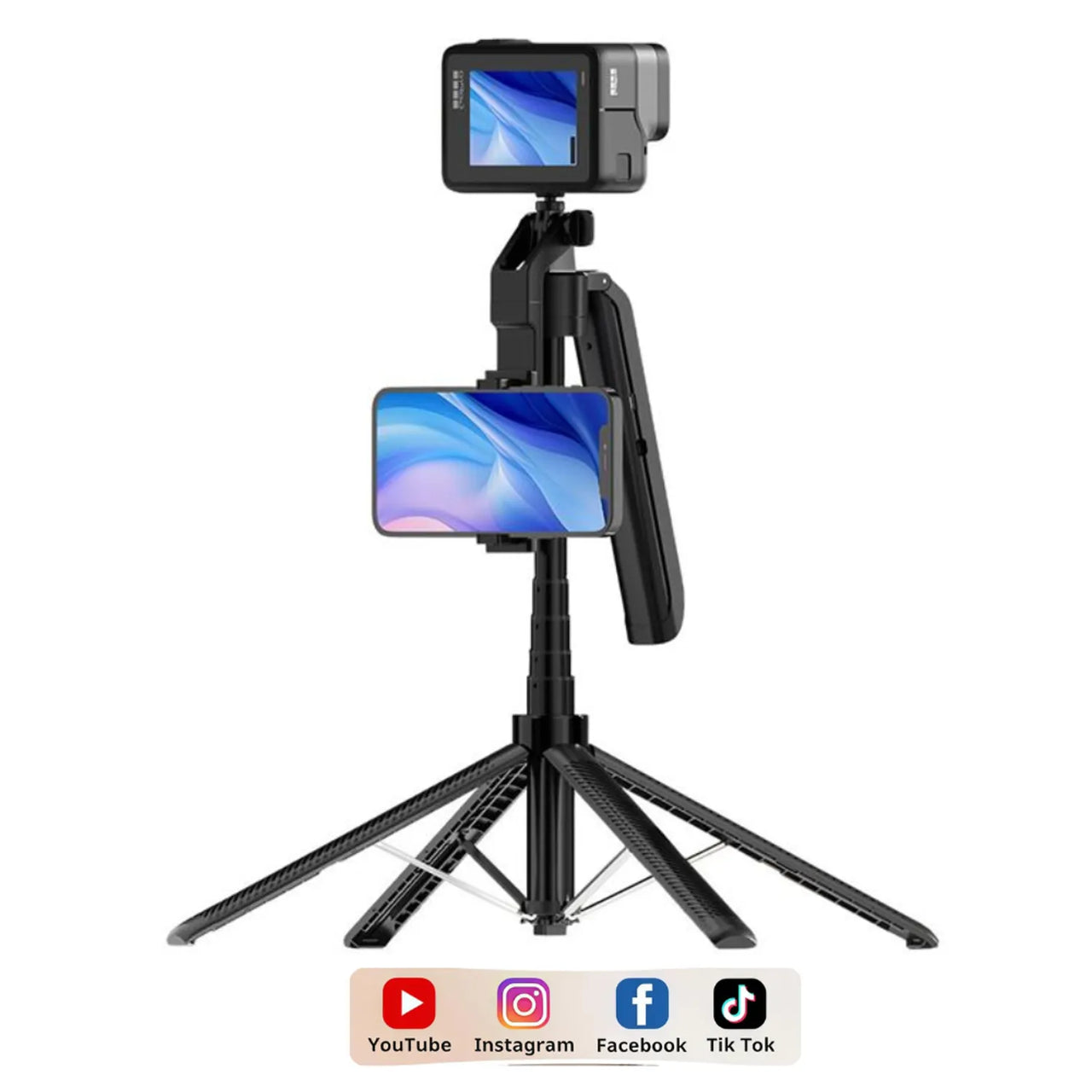 Trípode Selfie Stick con Seguimiento Facial Inteligente 360° BAIHUO