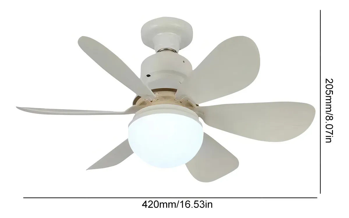 Ventilador de techo LED 20.5 pulgadas con control remoto.