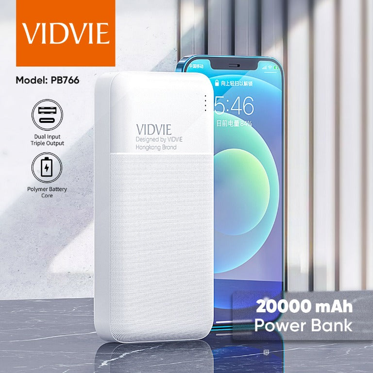 POWER BANK VIDVIE PB766 20000 MAH