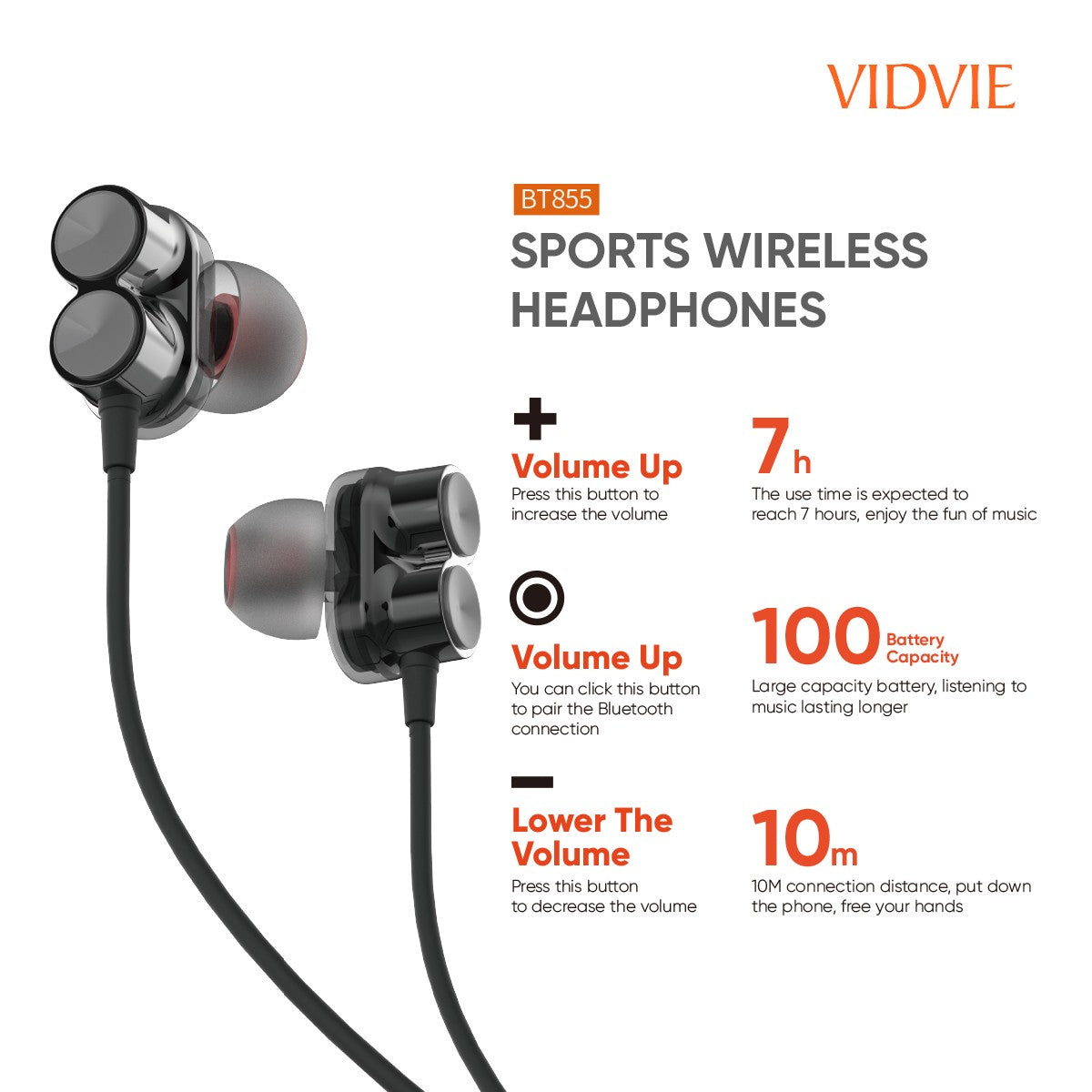 HANDSFREE BLUETOOTH VIDVIE BT855