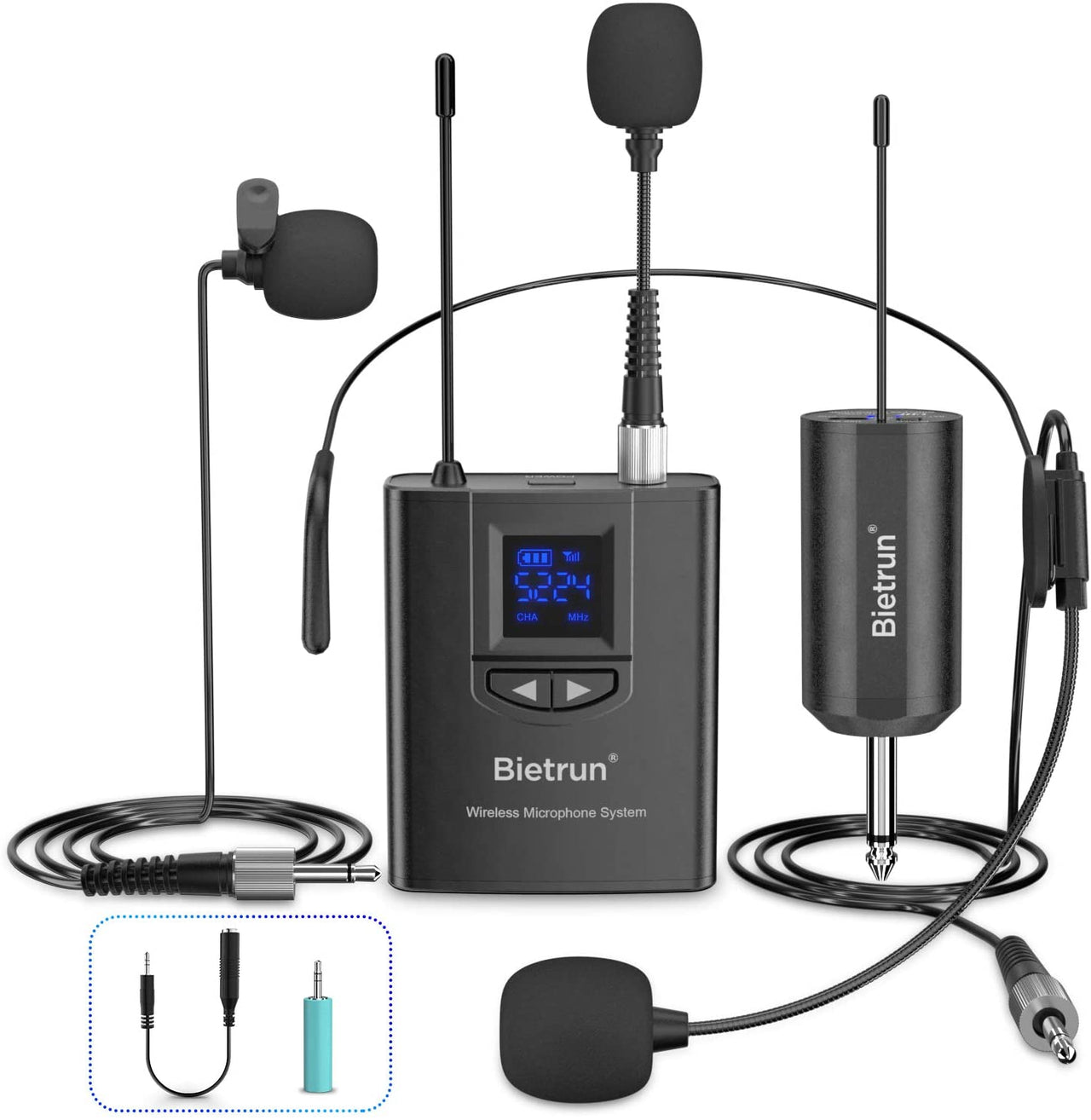 Sistema de micrófono de solapa inalámbrico UHF