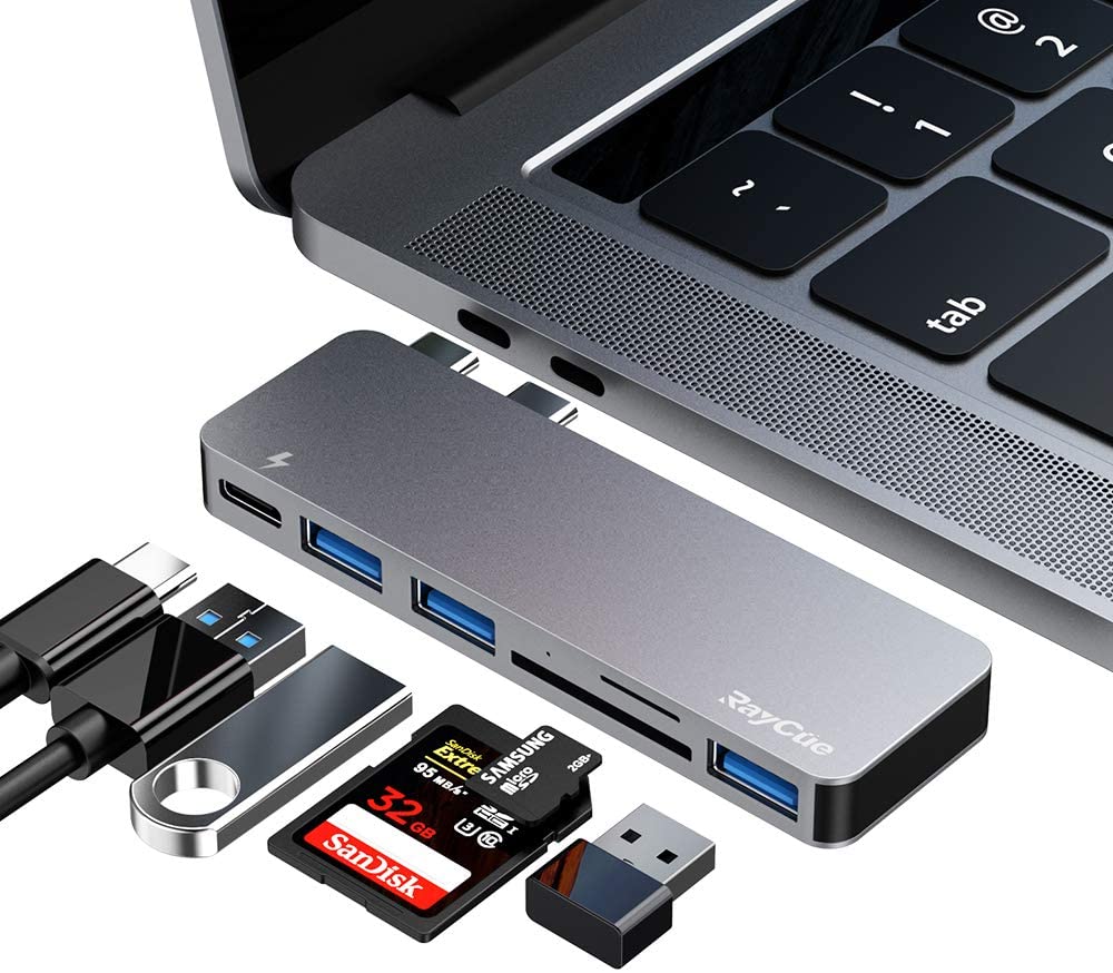 HUB Adaptador de concentrador USB C para MacBook Pro/Air